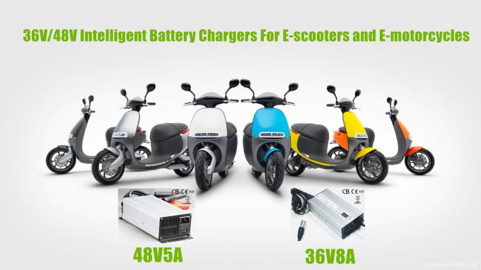 Slimme 8 Ampèren de Lader van de 36 Voltbatterij Intelligent voor Elektrische Autoped en Motorfietsen